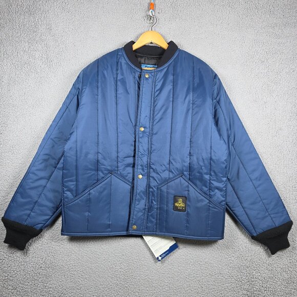 Refregiwear Jacket Mens Size Large Blue Coolerwear 10 Degree Warmth Lightweight - Picture 1 of 12